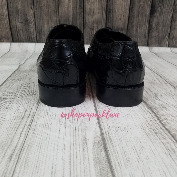 SOLD!! Ferragamo Puntala Nero Crocodile Oxfords - Picture 4 of 8